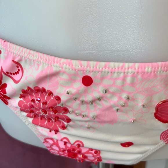 OndadeMar string bikini with sequin and bead detail, with matching coverup pant - Picture 5 of 10